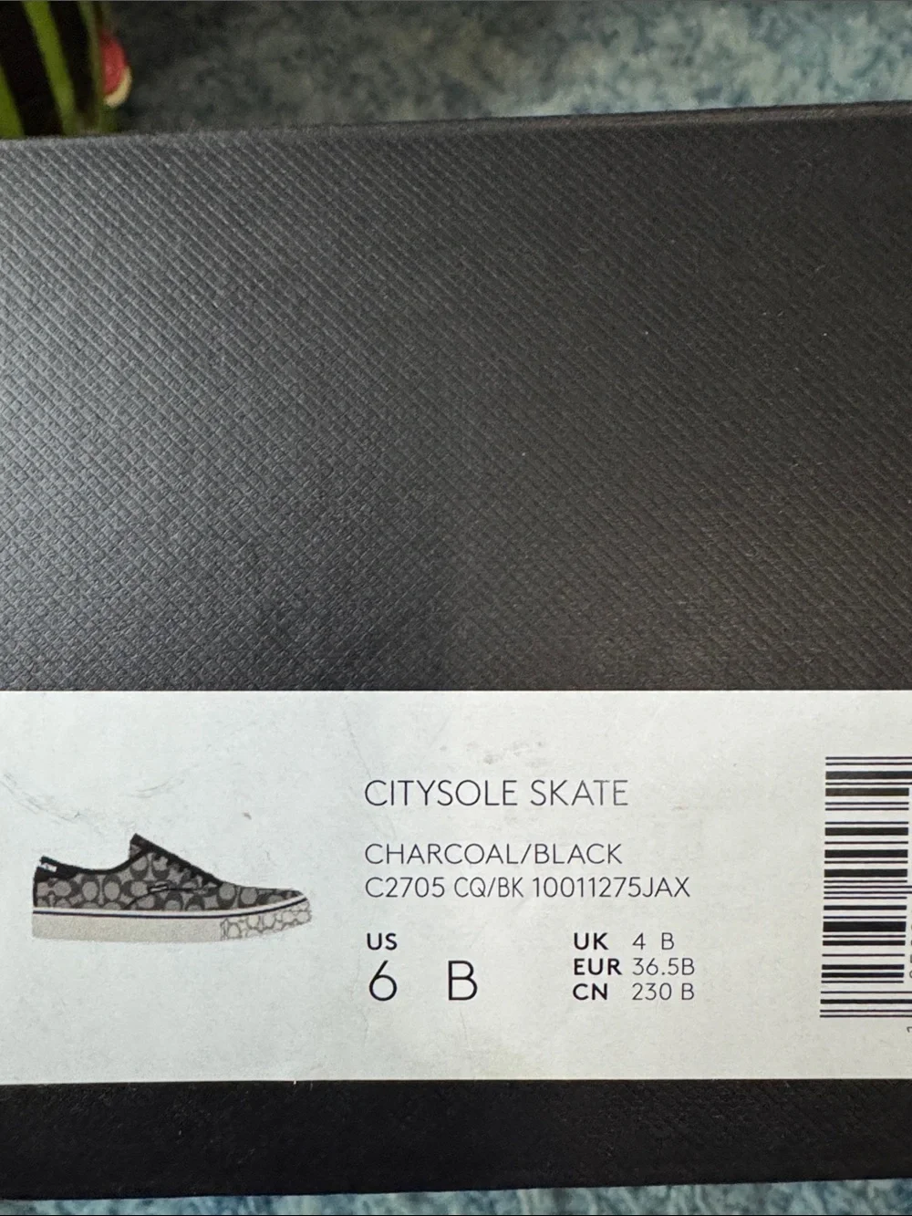 Coach Women's Charcoal Signature Canvas Low-Top Sneakers - Picture 2 of 2